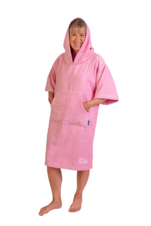 adult hooded towel with sleeves