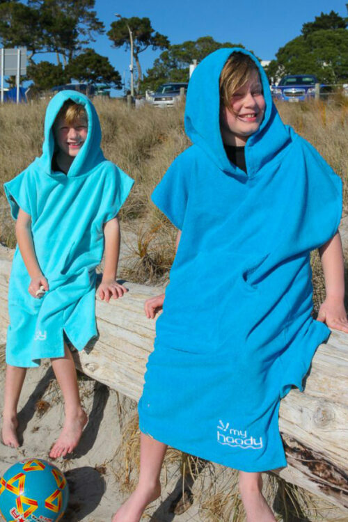 youth sized hooded towel, surf poncho, hoodie towel