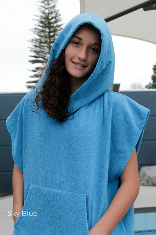 youth sized hooded towel, surf poncho, hoodie towel